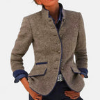 Florence - Women's Mandarin Collar Fitted Blazer Jacket 2