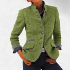 Florence - Women's Mandarin Collar Fitted Blazer Jacket 3