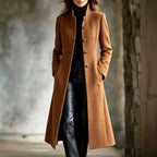 Florencia - Women's Wool Slim-Fit Stand Collar Coat 2