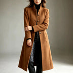 Florencia - Women's Wool Slim-Fit Stand Collar Coat 3