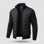 Gabriel - Men's Tapered Puffer Jacket with Fleece Knit Sleeves