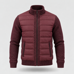 Gabriel - Men's Tapered Puffer Jacket with Fleece Knit Sleeves