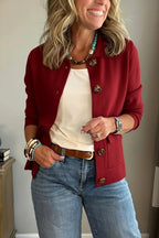 Gabrila - Women's Button-Front Cropped Lightweight Jacket 3