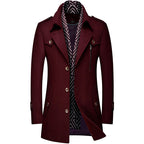 Garry - Men's Button Front Notch Collar Coat 3