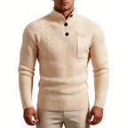 George - Men's Mock Neck Cable Knit Sweater 2