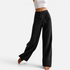 Georgia - Women's Cashmere Wide-Leg Knit Pants