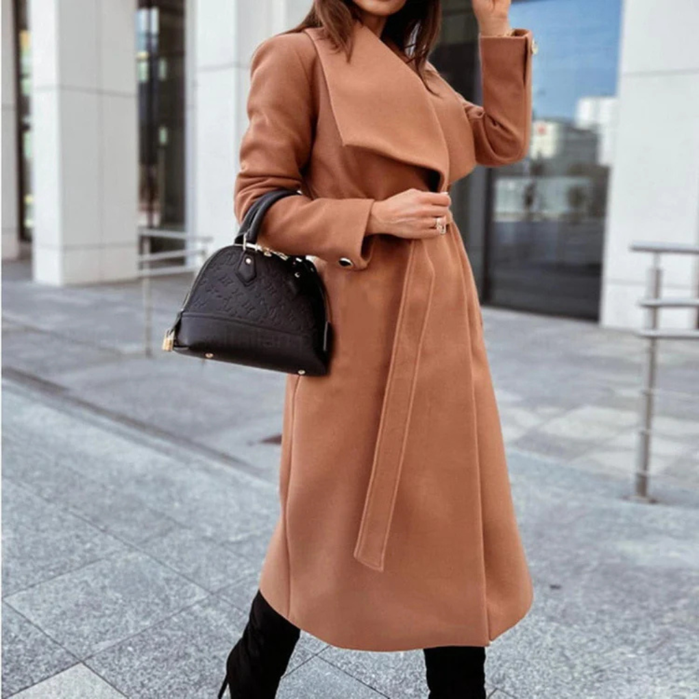 Giselle - Women's Oversized Collar Wool Blend Coat