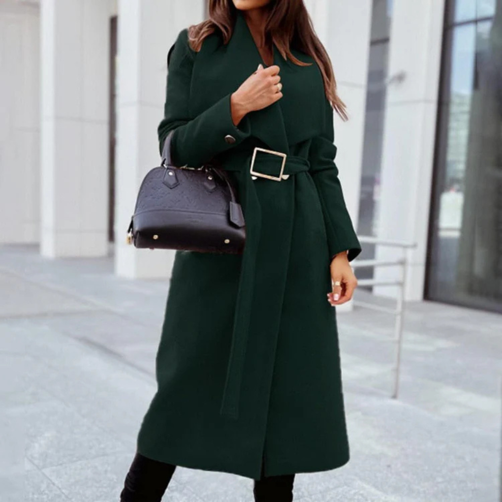 Giselle - Women's Oversized Collar Wool Blend Coat