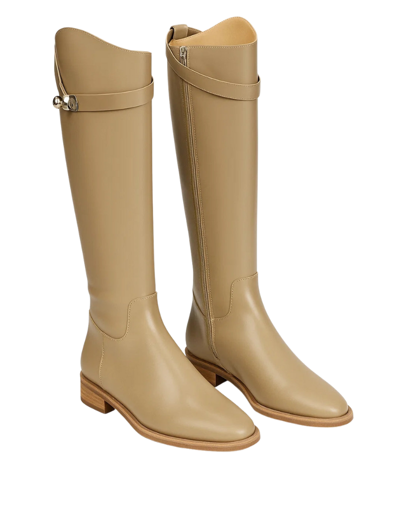 Grace - Women's Minimalist Knee-High Leather Boots