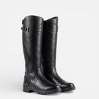 Greta - Women's Knee-High Riding Boots with Buckle Detail