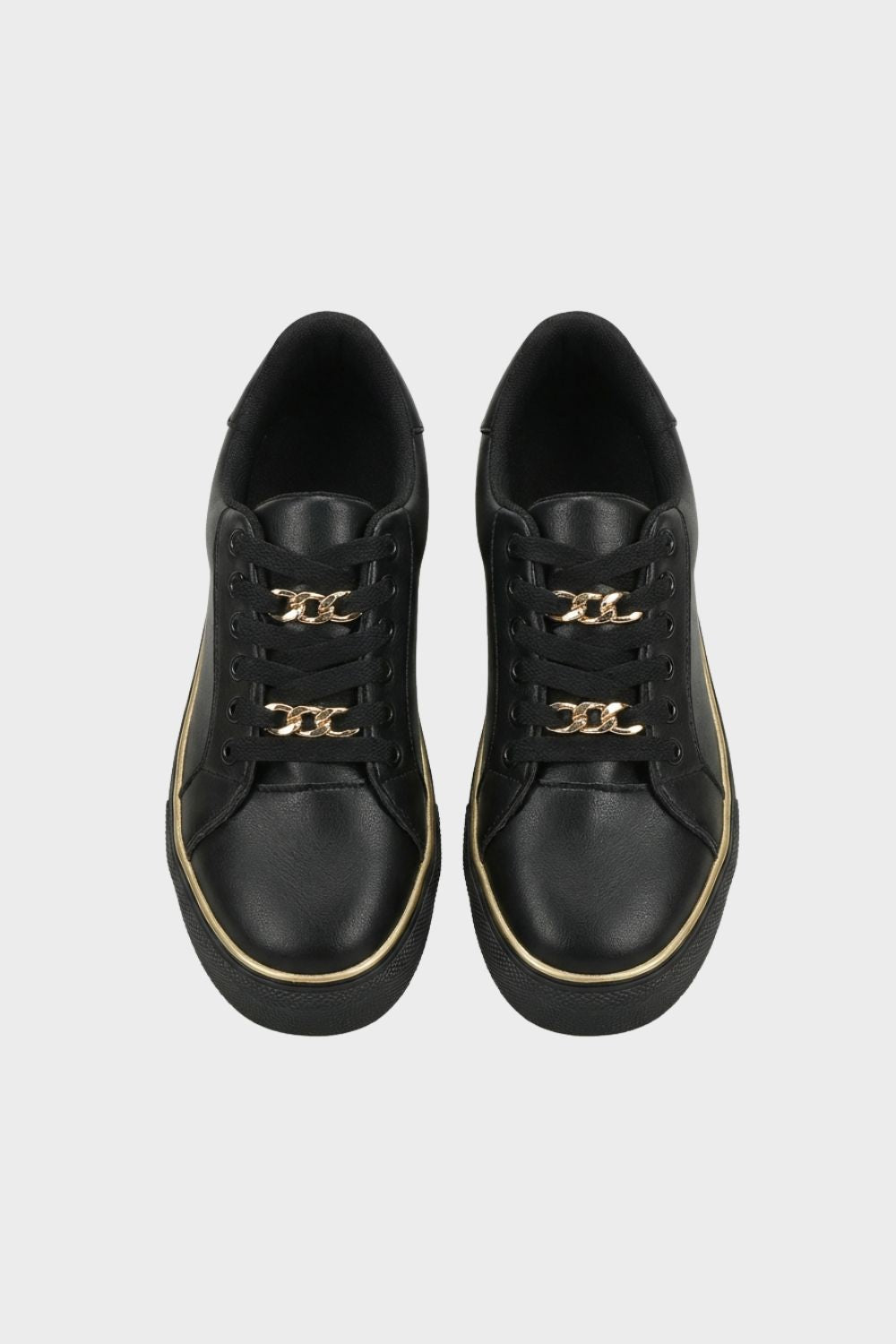 Greta - Women's Platform Sneaker with Chain Detail