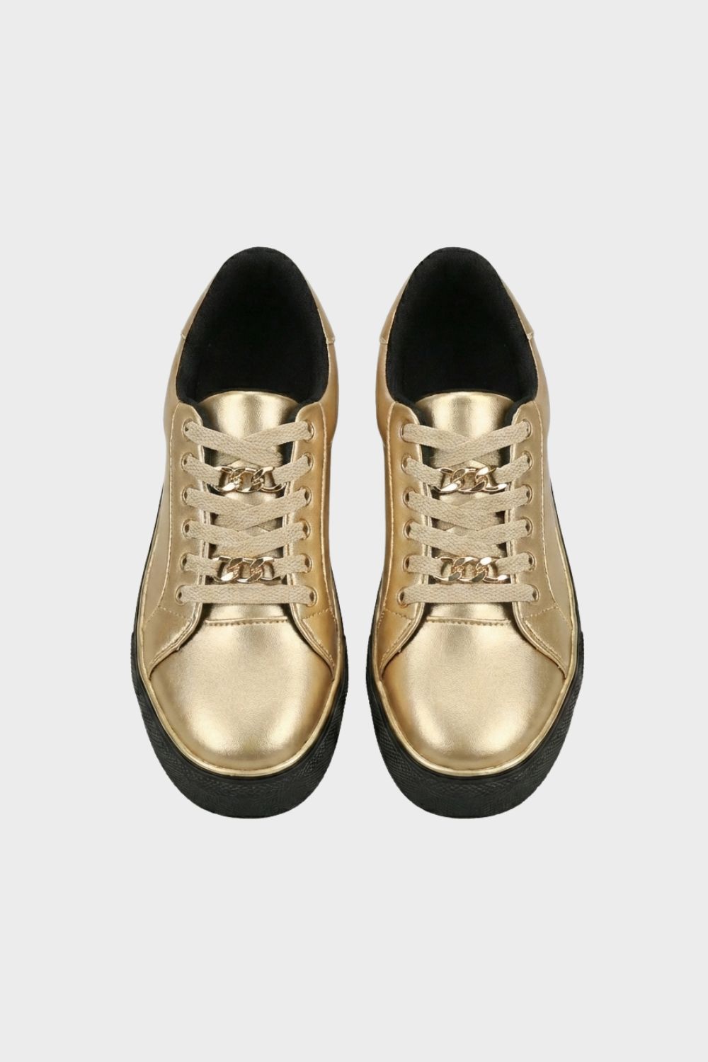 Greta - Women's Platform Sneaker with Chain Detail
