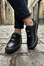Greta - Women's Platform Sneaker with Chain Detail