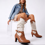 Greta - Women’s Knee High Buckle Strap Boots 6