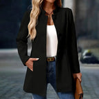 Gundula - Women's Mandarin Collar Button-Front Winter Coat 2