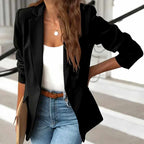 Hadewych - Women's Tailored Notched Lapel Fitted Blazer 1
