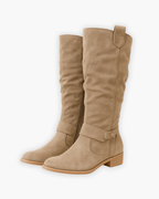 Hadley - Women's Knee-High Boots with Side Zip