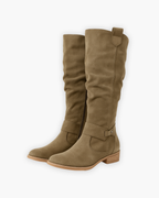 Hadley - Women's Knee-High Boots with Side Zip