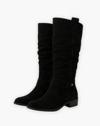 Hadley - Women's Knee-High Boots with Side Zip