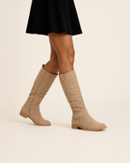 Hadley - Women's Knee-High Boots with Side Zip