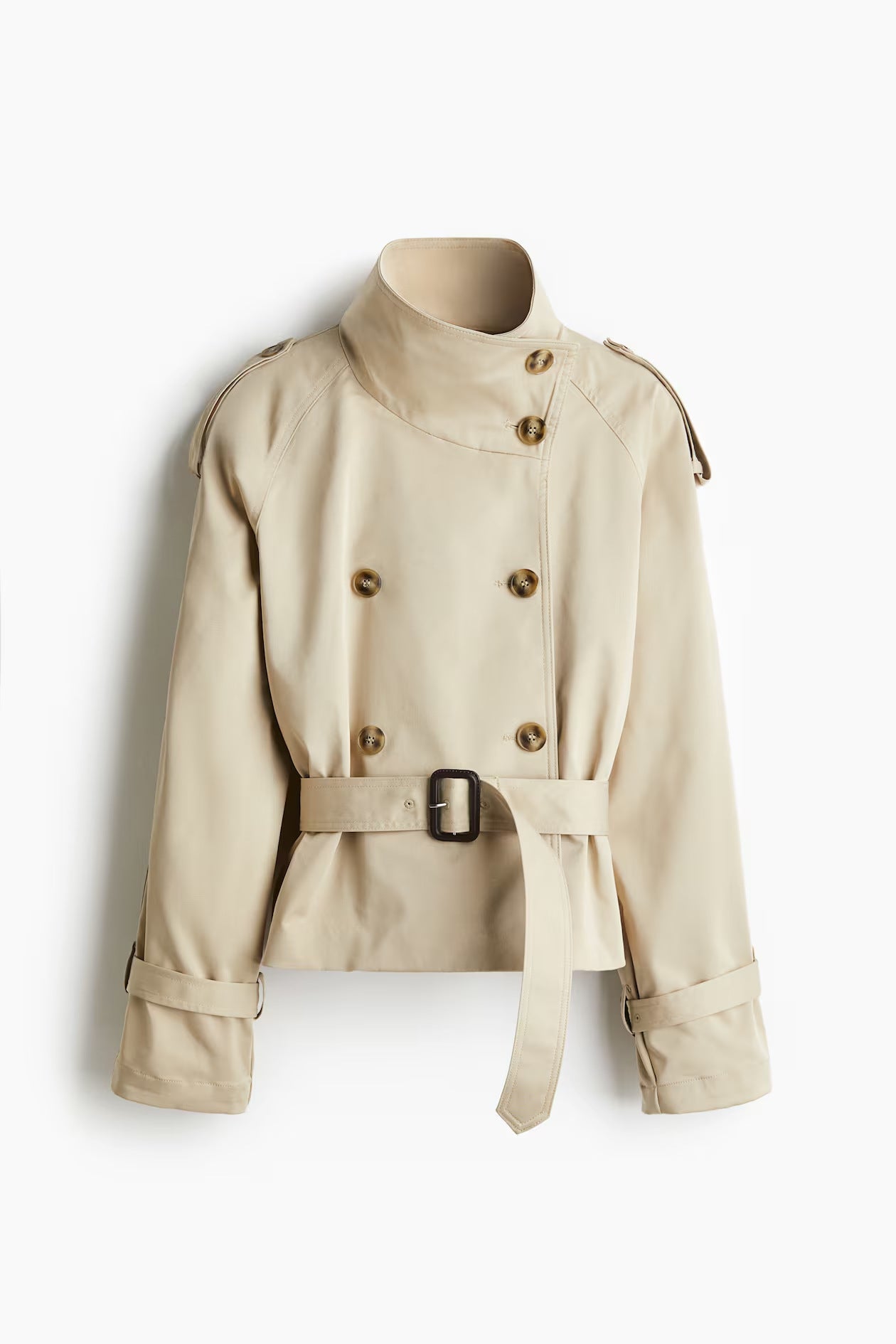 Harlow - Women's Double-Breasted Trench Jacket with Belted Waist