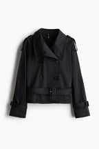 Harlow - Women's Double-Breasted Trench Jacket with Belted Waist