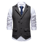 Hayden - Men's Flap Pocket Striped Vest 2