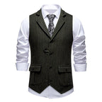 Hayden - Men's Flap Pocket Striped Vest 3
