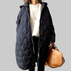 Heather - Women's Longline Quilted Hooded Coat 5