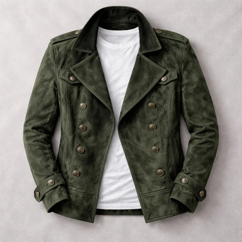 Hudson - Men's Suede Double-Breasted Jacket