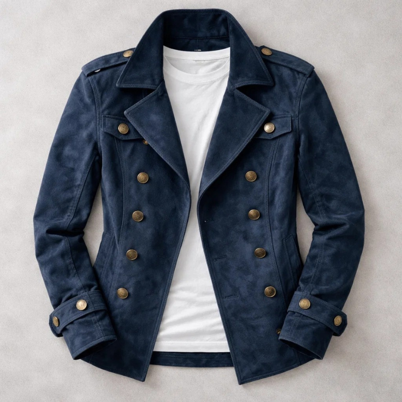 Hudson - Men's Suede Double-Breasted Jacket