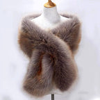 Ianthe - Women's Faux Fur Wrap Draped Shawl 5