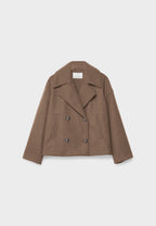 Indira - Women's Double-Breasted Wool Blazer