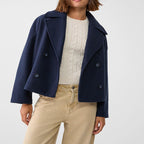 Indira - Women's Double-Breasted Wool Blazer