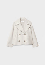 Indira - Women's Double-Breasted Wool Blazer