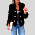 Indira - Women's Chic Fringe Tweed Cropped Jacket 2