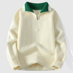 Inigo - Men's Polo Collar Ribbed Knit Sweater