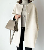 Janine - Women's Long Button Front Coat 4