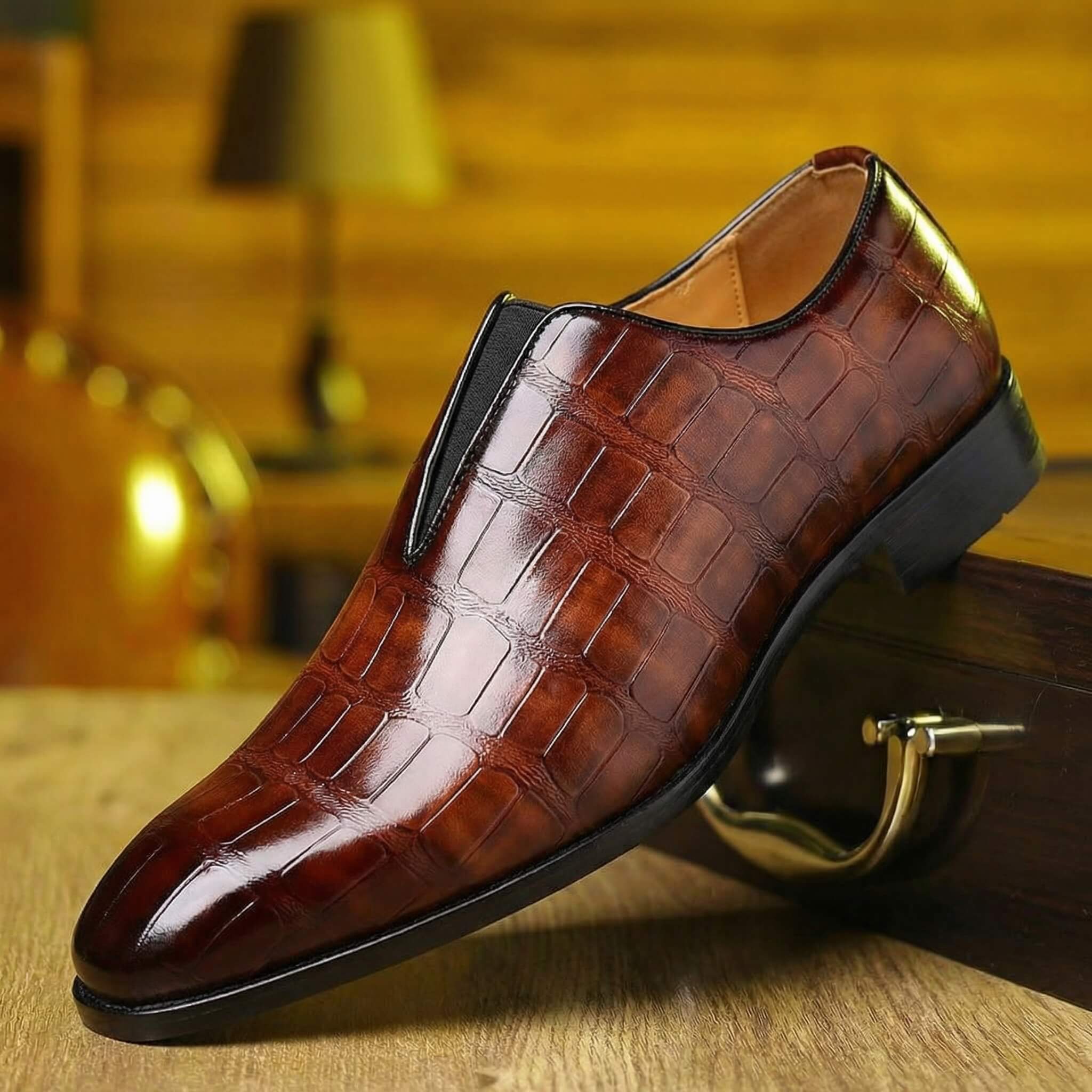 Jasper - Men's Croc-Embossed Slip-On Loafer