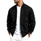 Jayden - Men's Suede Bomber Jacket with Zip Front 6