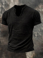 Jeff - Men's Frayed V-Neck T-Shirt 3