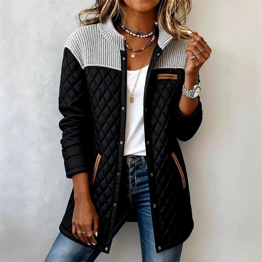 Jennifer - Women's Quilted Button Front Jacket 4