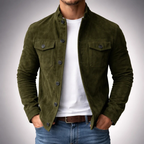 Jenson - Men's Suede Button-Front Jacket