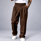 Jerwin - Men's Pleated Relaxed-Fit Trousers 2