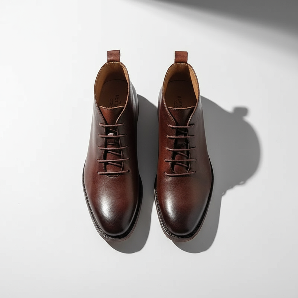Jim - Men's Lace-Up Leather Chukka Boots