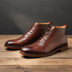 Jim - Men's Lace-Up Leather Chukka Boots