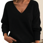 Joanna - Women's V-Neck Cashmere Pullover