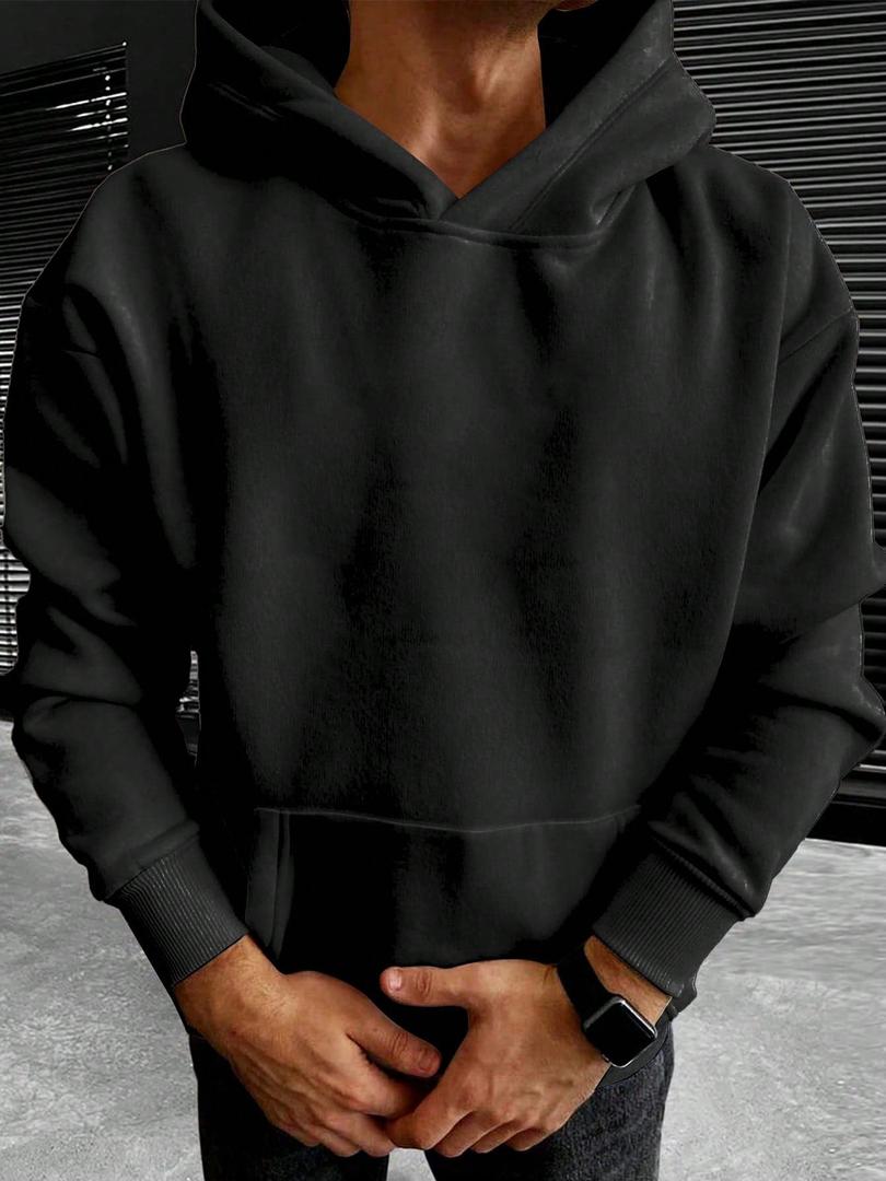 Joshua - Men's Pullover Hoodie with Kangaroo Pocket