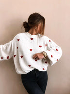 Josie - Women's Patterned Crew Neck Knit Sweater 3