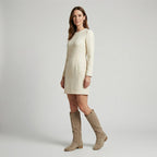 Juliana - Women's Slouch Knee-High Boots with Buckle Strap